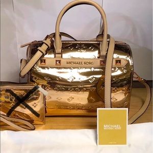 Beautiful MK Rose Gold Satchel/Crossbody Bag